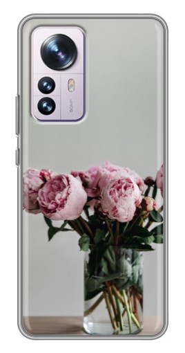 Силиконовый чехол с изображением "Пионы в вазе" для Xiaomi 12 / 12X