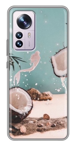 Чехол с картинкой "Половинки кокоса" для Xiaomi 12 / 12X