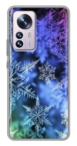 Чехол с печатью "Разноцветные снежинки" для Xiaomi 12 / 12X