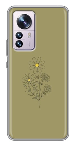 Чехол с печатью "Рисунок ромашка" для Xiaomi 12 / 12X