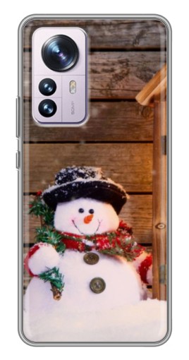 Силиконовый чехол с изображением "Рождественский снеговик" для Xiaomi 12 / 12X
