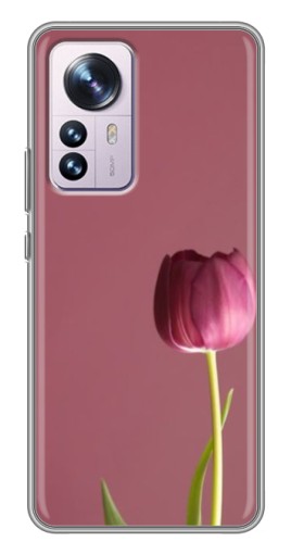 Чехол с картинкой "Розовый тюльпан" для Xiaomi 12 / 12X