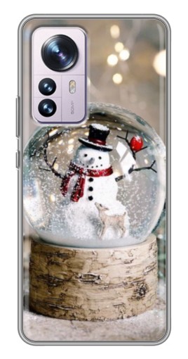 Чехол с принтом "Снеговик в шаре" для Xiaomi 12 / 12X