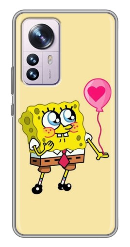 Чехол с картинкой "СпанчБоб с шариком" для Xiaomi 12 / 12X