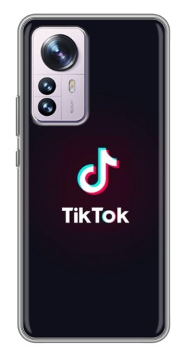 Силиконовый чехол с изображением "TikTok темный" для Xiaomi 12 / 12X