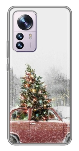 Чехол с печатью "Елка в машине" для Xiaomi 12 / 12X