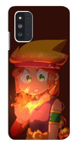 Силиконовый чехол с изображением "Amber с огнем" для Samsung Galaxy F52 5G (E526)
