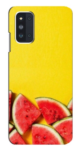 Силиконовый чехол с изображением "Арбузики на желтом" для Samsung Galaxy F52 5G (E526)