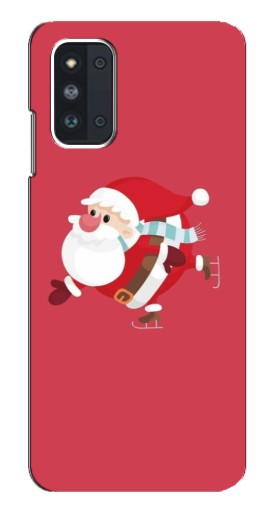 Чехол с принтом "Дед Мороз на коньках" для Samsung Galaxy F52 5G (E526)