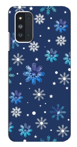 Чехол с картинкой "Фон с снежинками" для Samsung Galaxy F52 5G (E526)