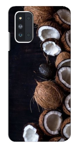 Чехол с принтом "Кокосы на черном" для Samsung Galaxy F52 5G (E526)