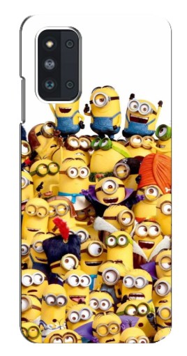 Чехол с картинкой "Куча миньонов" для Samsung Galaxy F52 5G (E526)