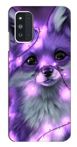 Чехол с принтом "Лисенок фиолетовый" для Samsung Galaxy F52 5G (E526)