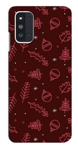 Силиконовый чехол с изображением "Листочки и шары" для Samsung Galaxy F52 5G (E526)