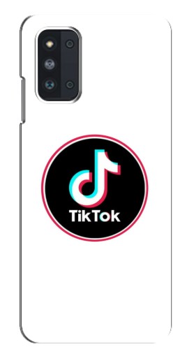 Силиконовый чехол с изображением "Лого Тик Ток" для Samsung Galaxy F52 5G (E526)