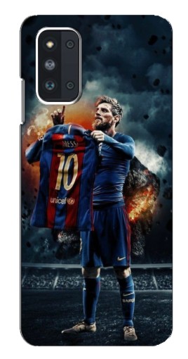 Чехол с картинкой "Месси с футболкой" для Samsung Galaxy F52 5G (E526)