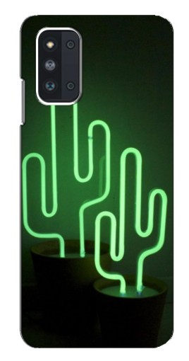 Чехол с печатью "Неоновый кактус" для Samsung Galaxy F52 5G (E526)