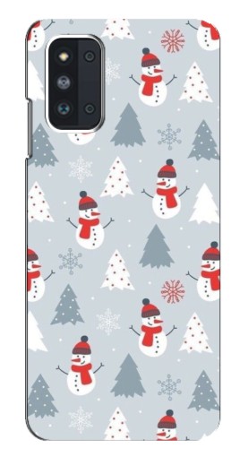 Силиконовый чехол с изображением "Новогодний фон" для Samsung Galaxy F52 5G (E526)