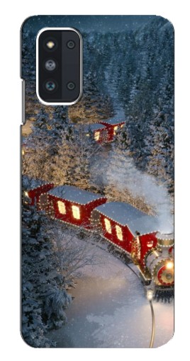 Силиконовый чехол с изображением "Новогодний поезд" для Samsung Galaxy F52 5G (E526)