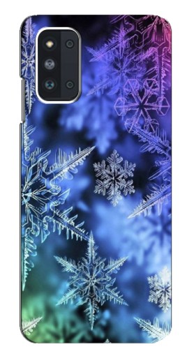 Чехол с картинкой "Разноцветные снежинки" для Samsung Galaxy F52 5G (E526)
