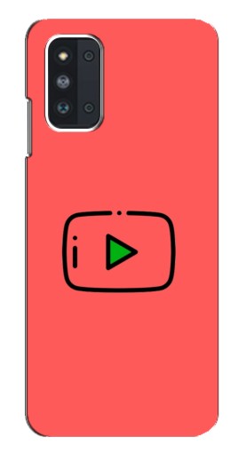 Силиконовый чехол с изображением "Рисованная кнопка" для Samsung Galaxy F52 5G (E526)
