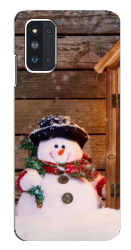 Чехол с картинкой "Рождественский снеговик" для Samsung Galaxy F52 5G (E526)