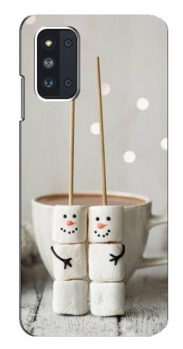 Чехол с принтом "Снеговики из зефира" для Samsung Galaxy F52 5G (E526)