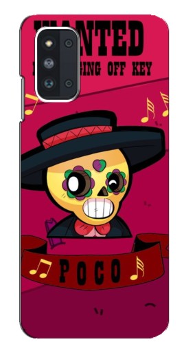 Чехол с печатью "WANTED POCO" для Samsung Galaxy F52 5G (E526)