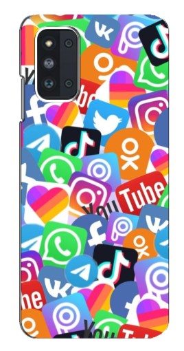 Чехол с печатью "Яркие иконки" для Samsung Galaxy F52 5G (E526)