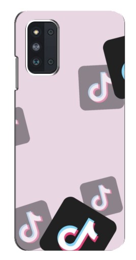 Силиконовый чехол с изображением "Значки ТикоТока" для Samsung Galaxy F52 5G (E526)