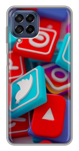 Силиконовый чехол с изображением "3Д эффект" для Samsung Galaxy M53 (5G) (M536B)