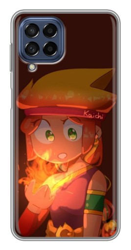 Силиконовый чехол с изображением "Amber с огнем" для Samsung Galaxy M53 (5G) (M536B)