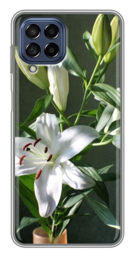 Чехол с печатью "Белые лилии" для Samsung Galaxy M53 (5G) (M536B)