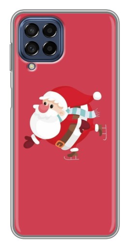 Чехол с печатью "Дед Мороз на коньках" для Samsung Galaxy M53 (5G) (M536B)