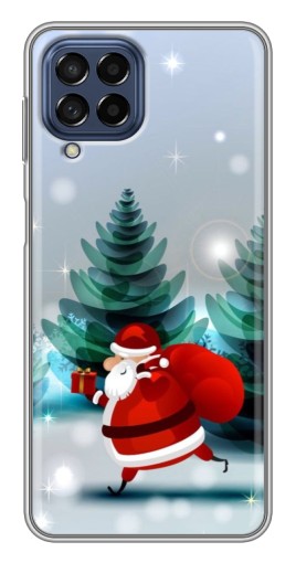 Чехол с принтом "Дед Мороз с подарком" для Samsung Galaxy M53 (5G) (M536B)