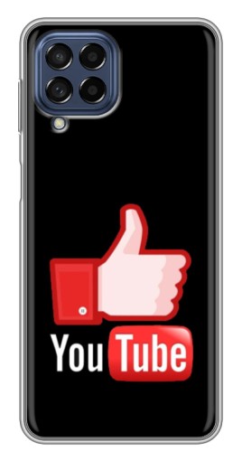 Силиконовый чехол с изображением "Лайк YouTube" для Samsung Galaxy M53 (5G) (M536B)