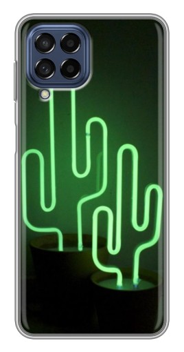 Силиконовый чехол с изображением "Неоновый кактус" для Samsung Galaxy M53 (5G) (M536B)