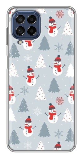 Силиконовый чехол с изображением "Новогодний фон" для Samsung Galaxy M53 (5G) (M536B)