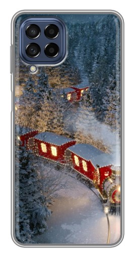 Чехол с картинкой "Новогодний поезд" для Samsung Galaxy M53 (5G) (M536B)