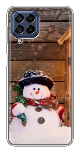 Силиконовый чехол с изображением "Рождественский снеговик" для Samsung Galaxy M53 (5G) (M536B)