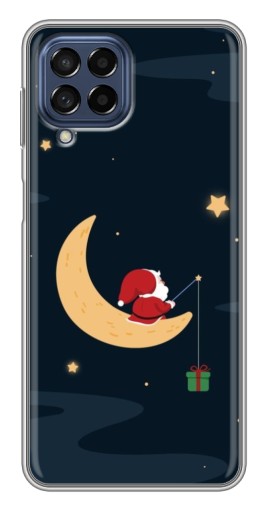 Чехол с принтом "Санта на луне" для Samsung Galaxy M53 (5G) (M536B)