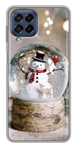 Чехол с принтом "Снеговик в шаре" для Samsung Galaxy M53 (5G) (M536B)