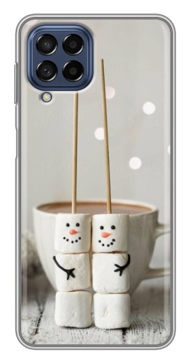 Чехол с картинкой "Снеговики из зефира" для Samsung Galaxy M53 (5G) (M536B)