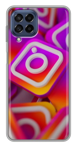 Силиконовый чехол с изображением "Значки Инстаграм" для Samsung Galaxy M53 (5G) (M536B)