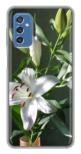 Чехол с печатью "Белые лилии" для Samsung Galaxy M52 5G (M526)