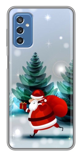 Чехол с картинкой "Дед Мороз с подарком" для Samsung Galaxy M52 5G (M526)