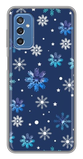 Силиконовый чехол с изображением "Фон с снежинками" для Samsung Galaxy M52 5G (M526)