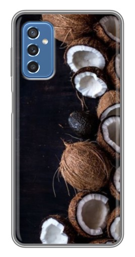 Чехол с печатью "Кокосы на черном" для Samsung Galaxy M52 5G (M526)