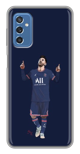 Силиконовый чехол с изображением "Месси в ПСЖ" для Samsung Galaxy M52 5G (M526)
