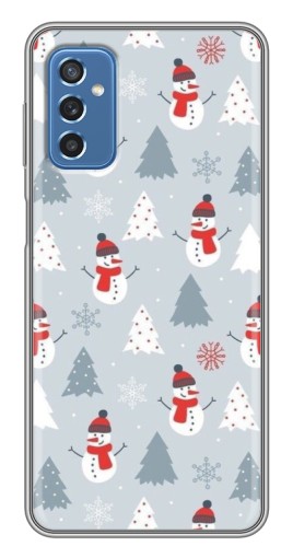 Силиконовый чехол с изображением "Новогодний фон" для Samsung Galaxy M52 5G (M526)
